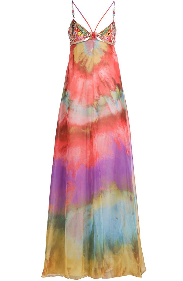 Emilio Pucci Embellished Silk Maxi Dress
