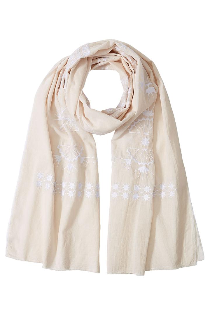 Steffen Schraut Steffen Schraut Embroidered Cotton Scarf - White