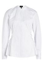 Theory Theory Cotton Shirt With Lace-up Sides