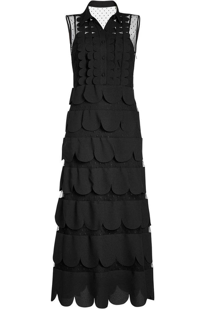 R.e.d. Valentino R.e.d. Valentino Tiered Dress With Point D'esprit