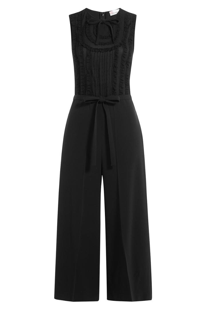 R.e.d. Valentino R.e.d. Valentino Jumpsuit With Ruffled Lace Bib