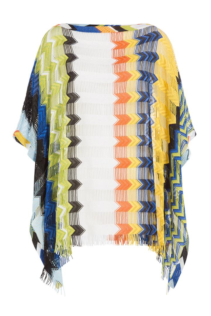 Missoni Mare Missoni Mare Fringed Knit Tunic With Cutout Striping