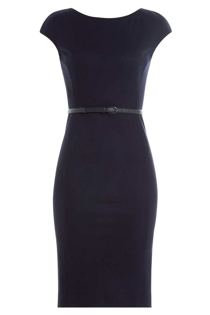 Max Mara Max Mara Virgin Wool Dress - Blue