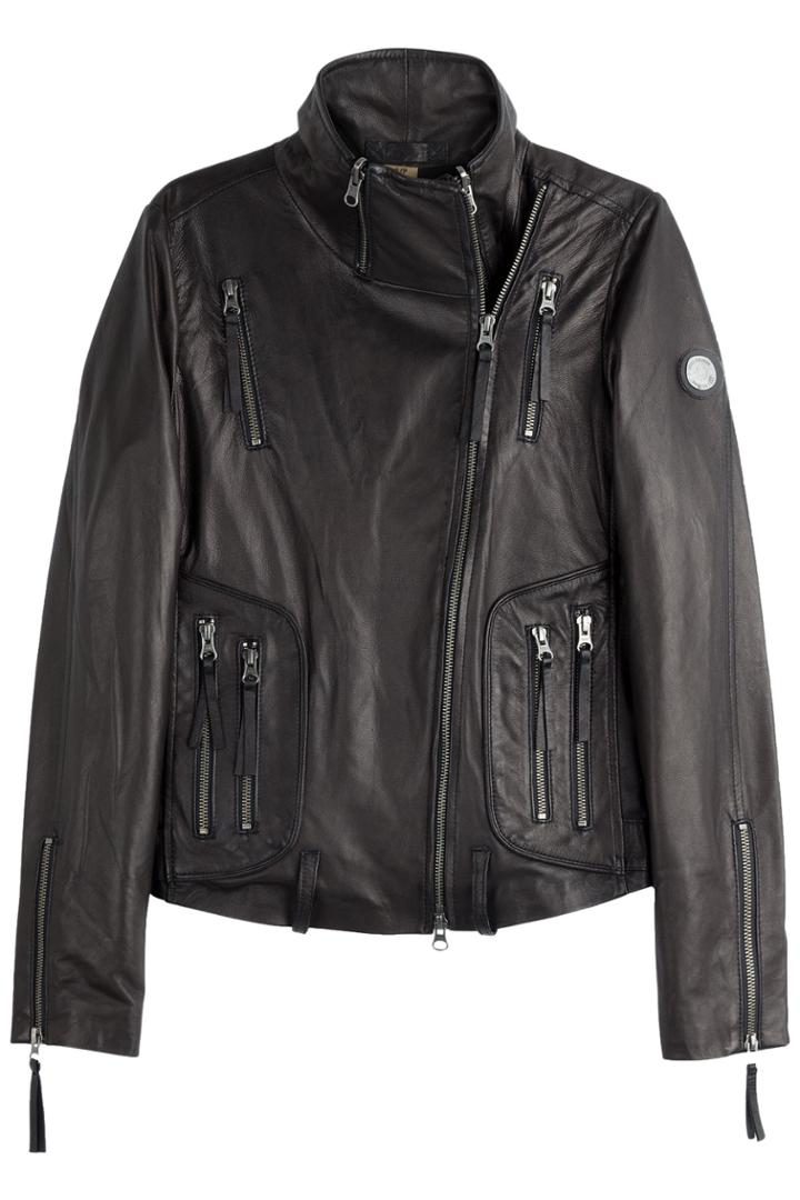 True Religion True Religion Leather Biker Jacket - Black