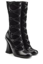 Marc Jacobs Marc Jacobs Leather And Suede Knee Boots