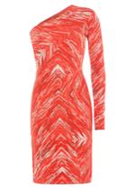 Missoni Missoni Zigzag Print Wool One-shoulder Dress