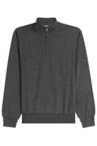 Brioni Brioni Wool Turtleneck Pullover With Zipper - Grey