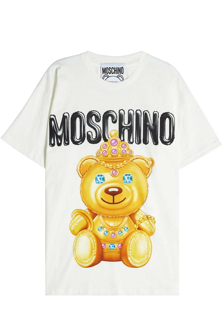 Moschino Moschino Printed Cotton T-shirt - White