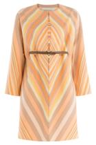 Valentino Valentino Wool-silk Coat With Leather Belt