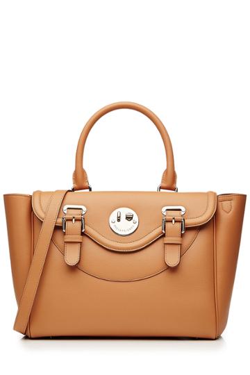 Hill & Friends Hill & Friends Happy Satchel Leather Tote - Brown
