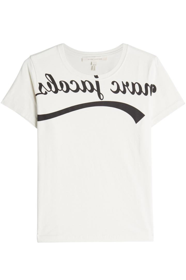 Marc Jacobs Marc Jacobs Reverse Logo Printed Cotton T-shirt