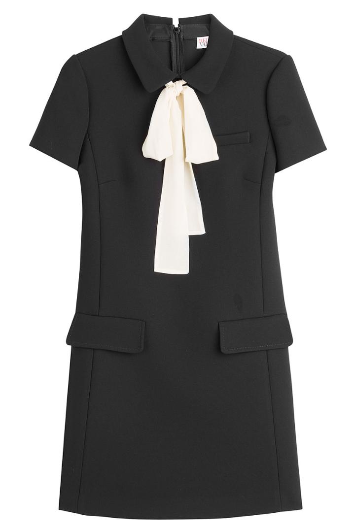 R.e.d. Valentino R.e.d. Valentino Tie Neck Crepe Dress