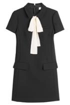 R.e.d. Valentino R.e.d. Valentino Tie Neck Crepe Dress