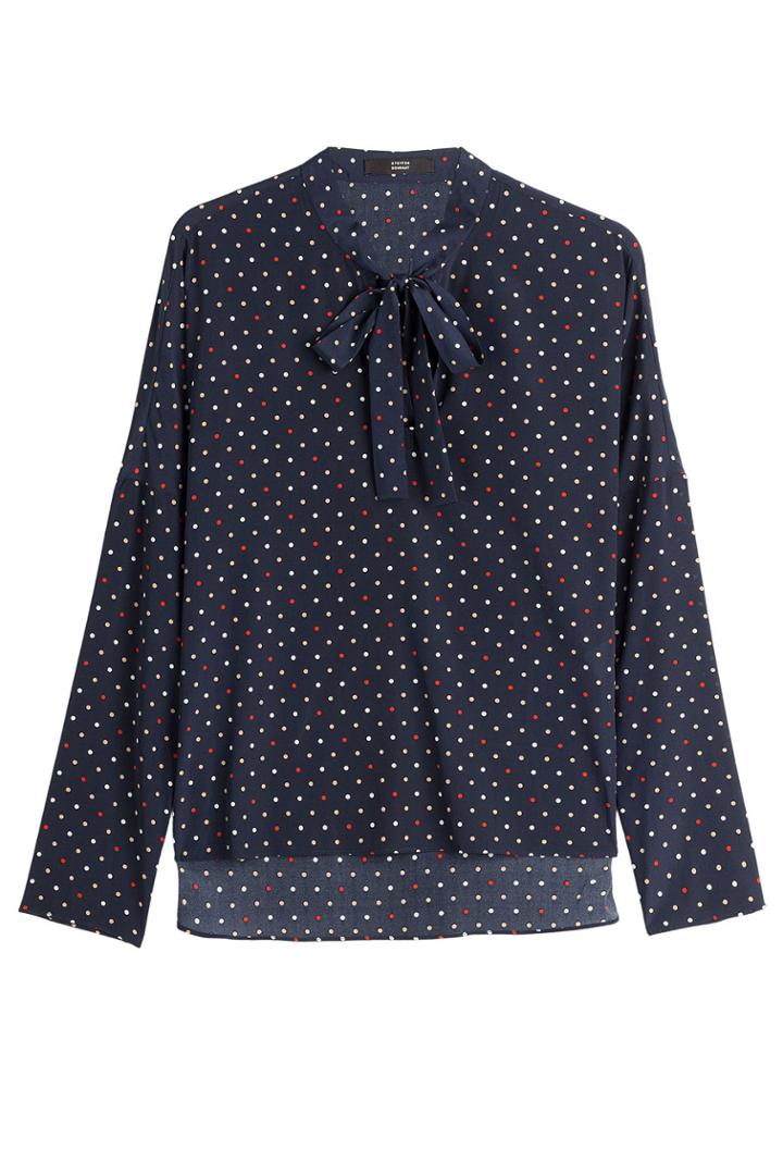 Steffen Schraut Steffen Schraut Silk-blend Polka Dot Blouse - Polka Dots