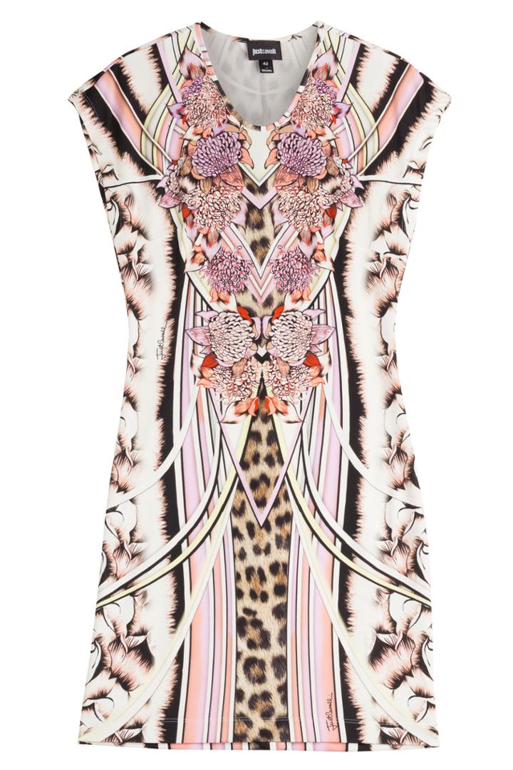 Just Cavalli Just Cavalli Printed Jersey Sheath Dress - Multicolor