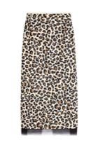 N 21 N&deg;21 Printed Cotton Pencil Skirt With Tulle