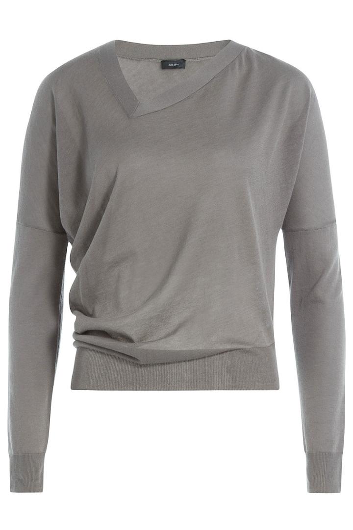 Joseph Joseph Cotton Asymmetric Pullover - Grey