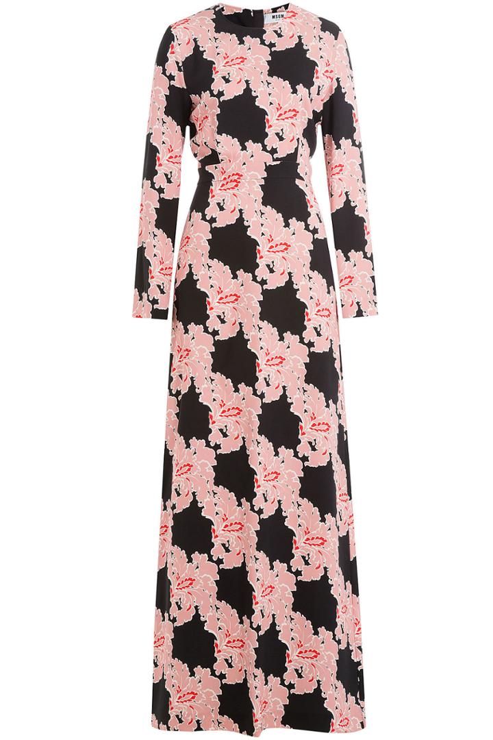 Msgm Msgm Printed Floor-length Dress