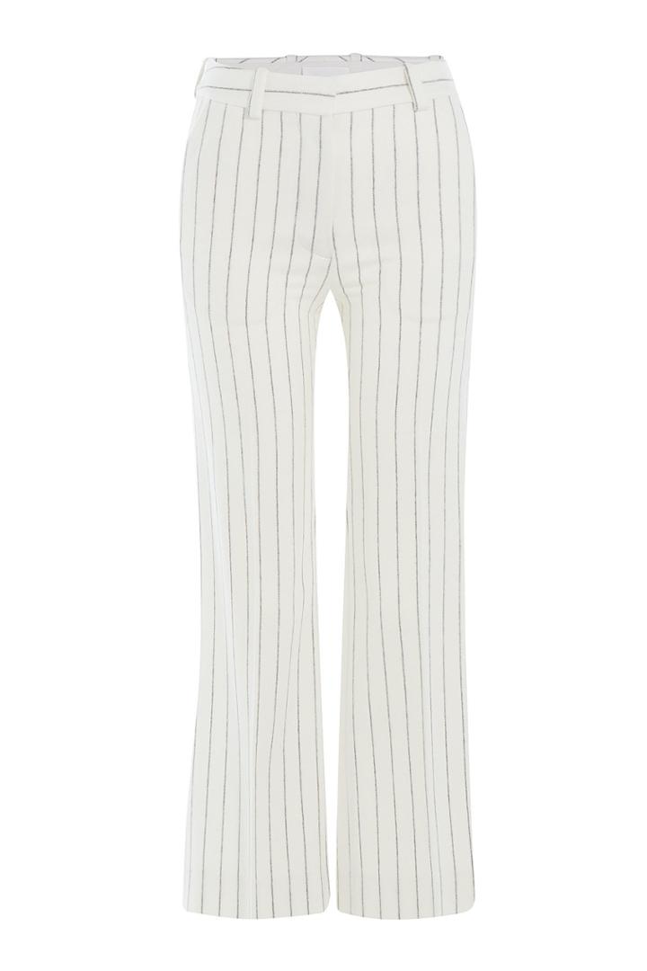 Maison Margiela Maison Margiela Cropped Pinstriped Pants - Multicolored