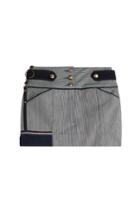 Anthony Vaccarello Anthony Vaccarello Pinstriped Cotton Mini Skirt - Stripes