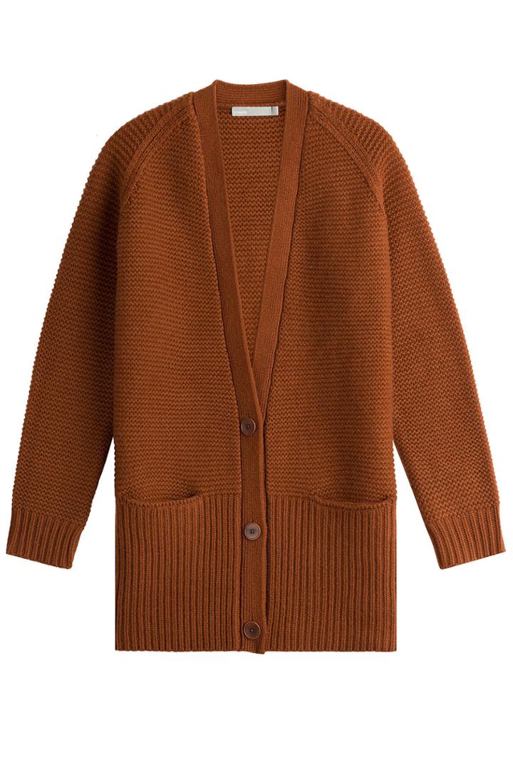 Vince Vince Wool And Cashmere Cardigan - Grey