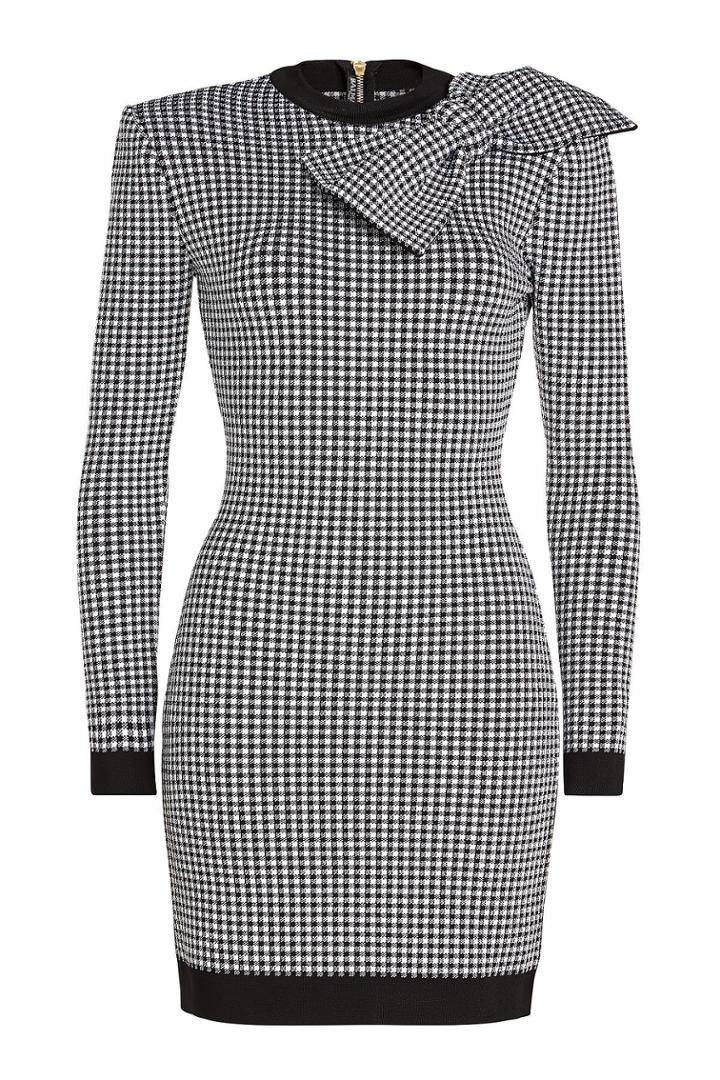 Balmain Balmain Gingham Mini Dress