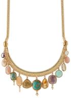 Gas Bijoux Gas Bijoux 24kt Gold Plated Embellished Necklace With Quartz - Multicolor