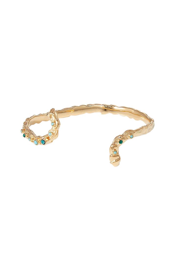 Gas Bijoux Gas Bijoux 24kt Gold-plated Bracelet With Crystals