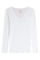 Majestic Majestic Jersey Long Sleeved Top - White