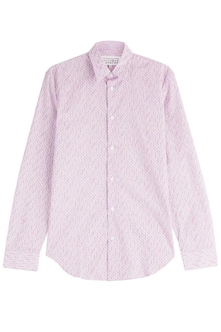 Maison Margiela Maison Margiela Printed Cotton Shirt - Magenta