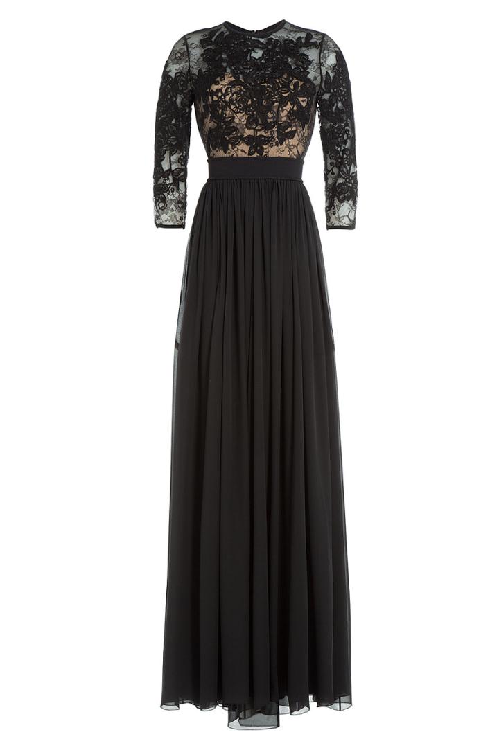 Elie Saab Elie Saab Lace Top Evening Gown