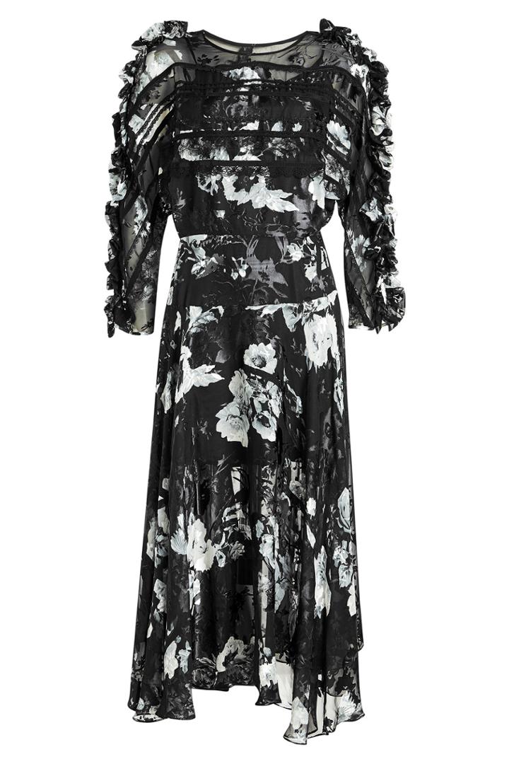Preen By Thornton Bregazzi Preen By Thornton Bregazzi Ermin Printed Dress With Silk Chiffon