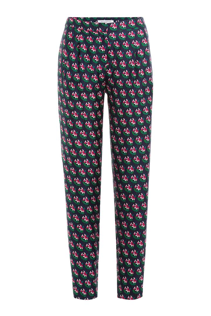 Diane Von Furstenberg Diane Von Furstenberg Floral Print Silk Pants