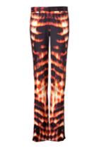 Roberto Cavalli Roberto Cavalli Flame Printed Silk Trousers