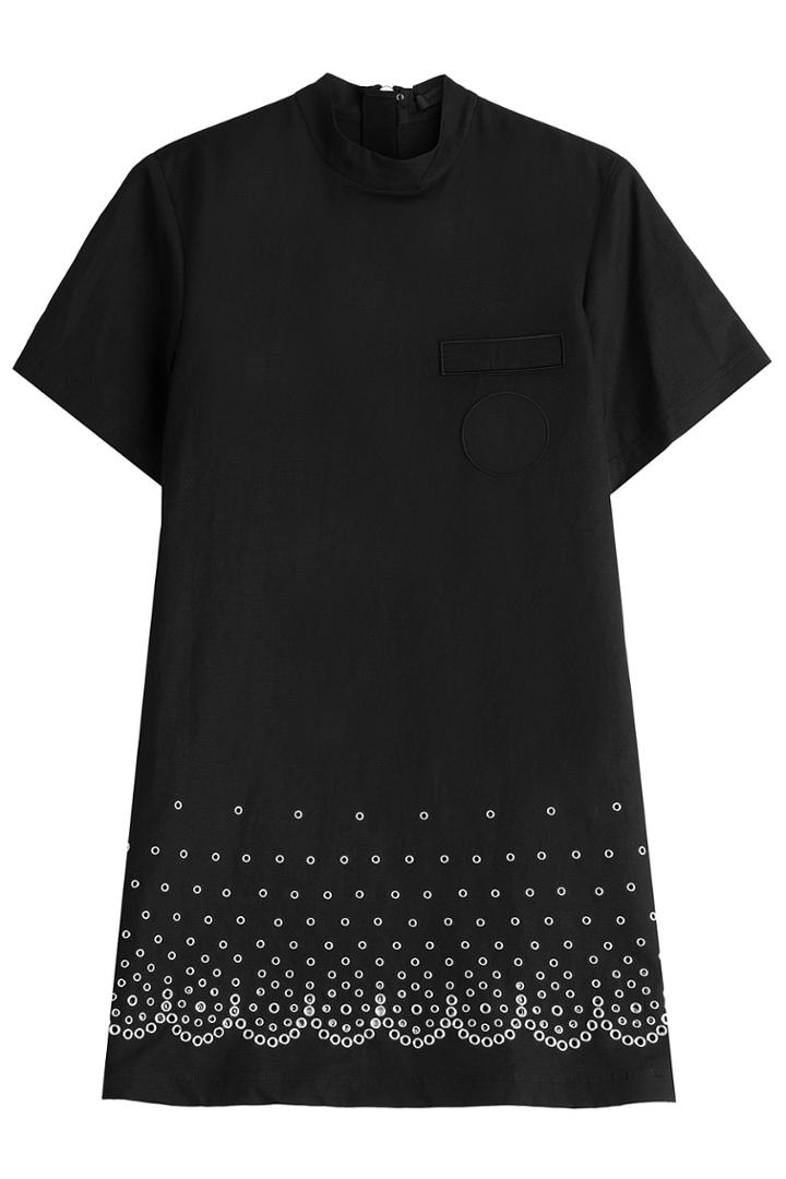 Alexander Wang Alexander Wang Embellished Cotton-linen Dress