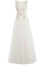 Alberta Ferretti Alberta Ferretti Embellished Floor-length Gown - White