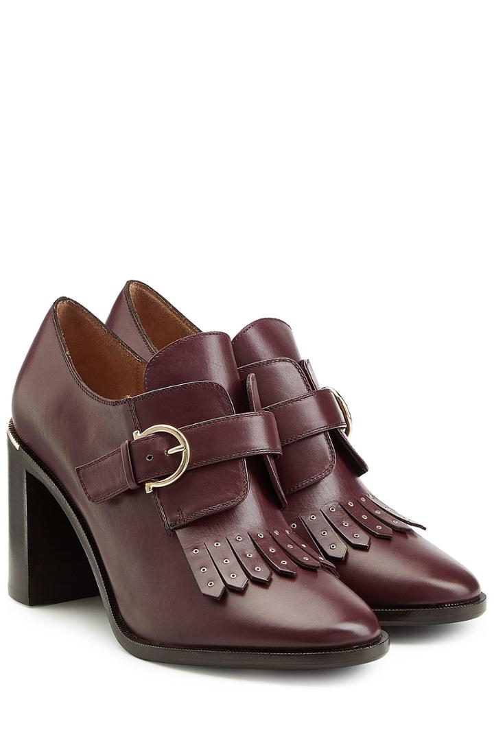 Salvatore Ferragamo Salvatore Ferragamo Fringed Leather Heeled Boots