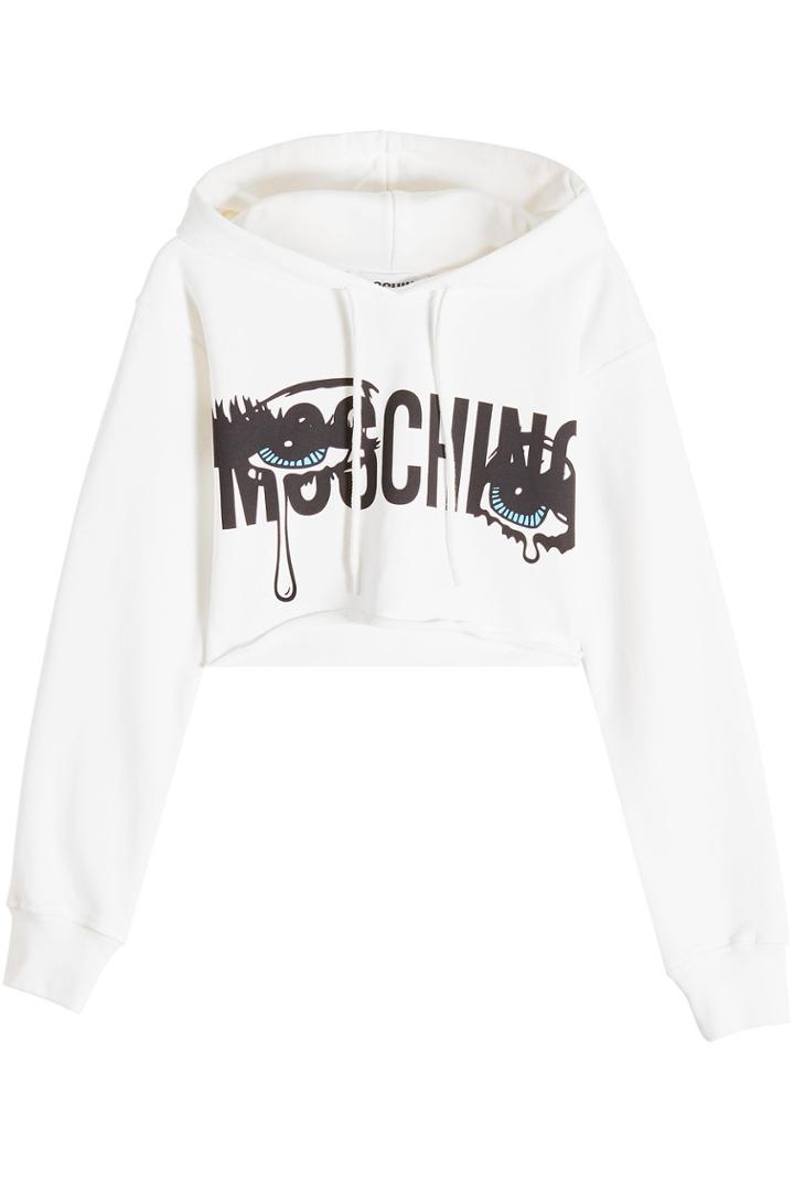 Moschino Moschino Cropped Cotton Hoody
