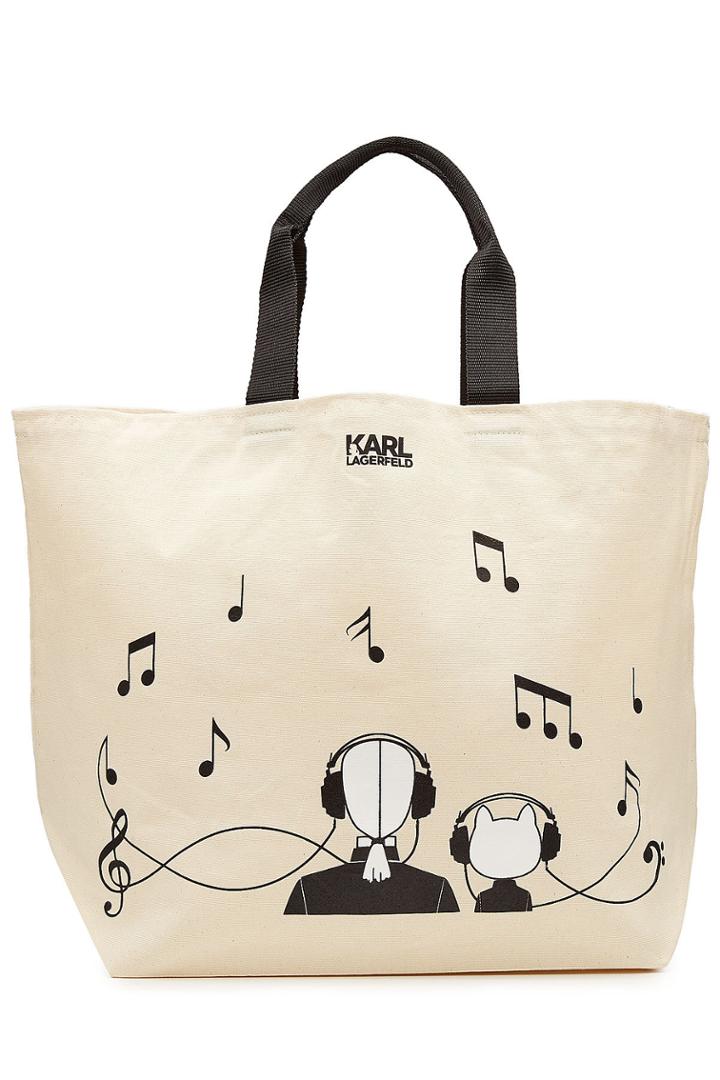 Karl Lagerfeld Karl Lagerfeld Printed Cotton Shopper