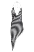 Anthony Vaccarello Anthony Vaccarello Striped Silk Mousseline Dress - Stripes