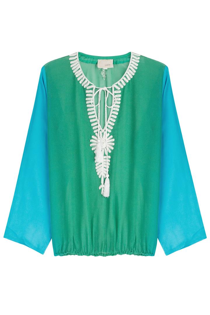 Gooshwa Gooshwa Embroidered Top - Green