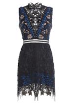 Self-portrait Self-portrait Embroidered Dress With Lacing