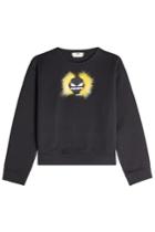 Fendi Fendi Cotton Sweatshirt With Fox Fur - Black