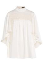 Alexander Mcqueen Alexander Mcqueen Blouse With Lace Inserts - White
