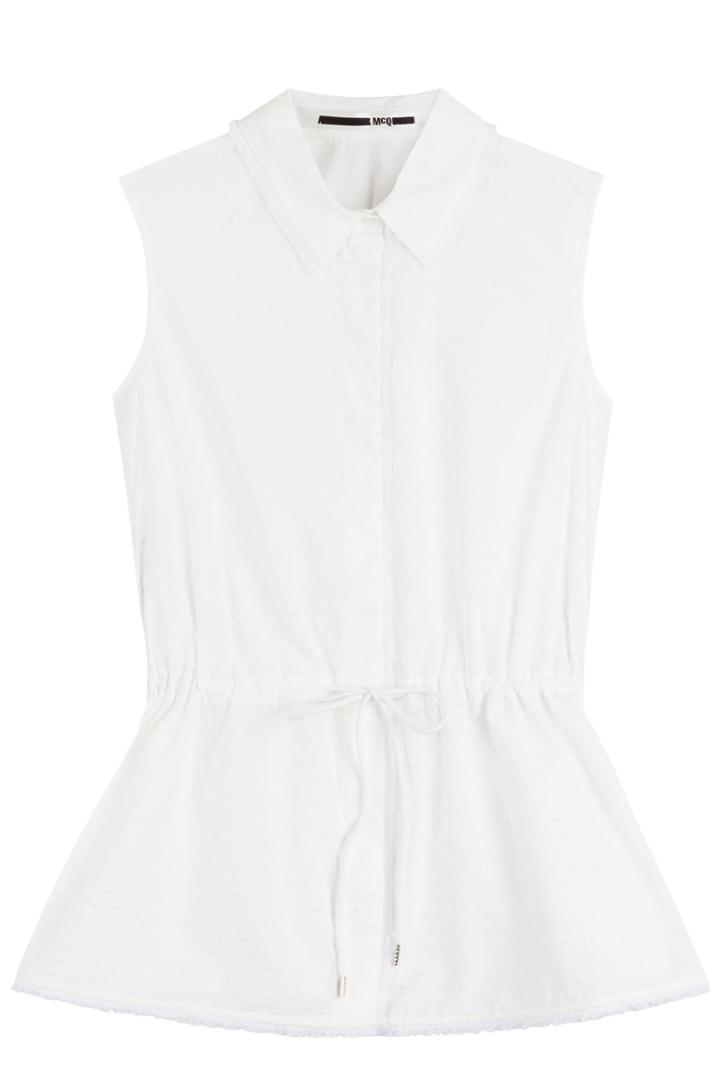 Mcq Alexander Mcqueen Mcq Alexander Mcqueen Sleeveless Cotton Top With Drawstring Waist