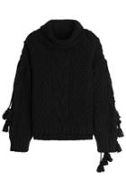 Philosophy Di Lorenzo Serafini Philosophy Di Lorenzo Serafini Virgin Wool Blend Pullover With Tassels - Black