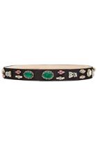 Alexander Mcqueen Alexander Mcqueen Crystal Embellished Suede Belt