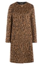 Salvatore Ferragamo Wool-alpaca Leopard Print Coat