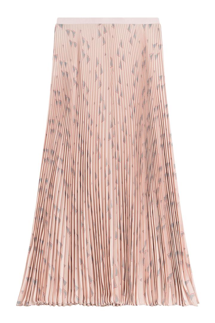 Valentino Valentino Printed Silk Pleated Skirt - Multicolor