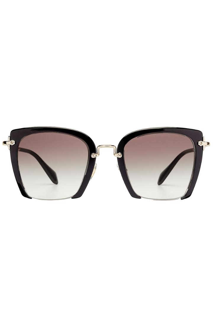 Miu Miu Miu Miu Oversize Square Sunglasses - Black